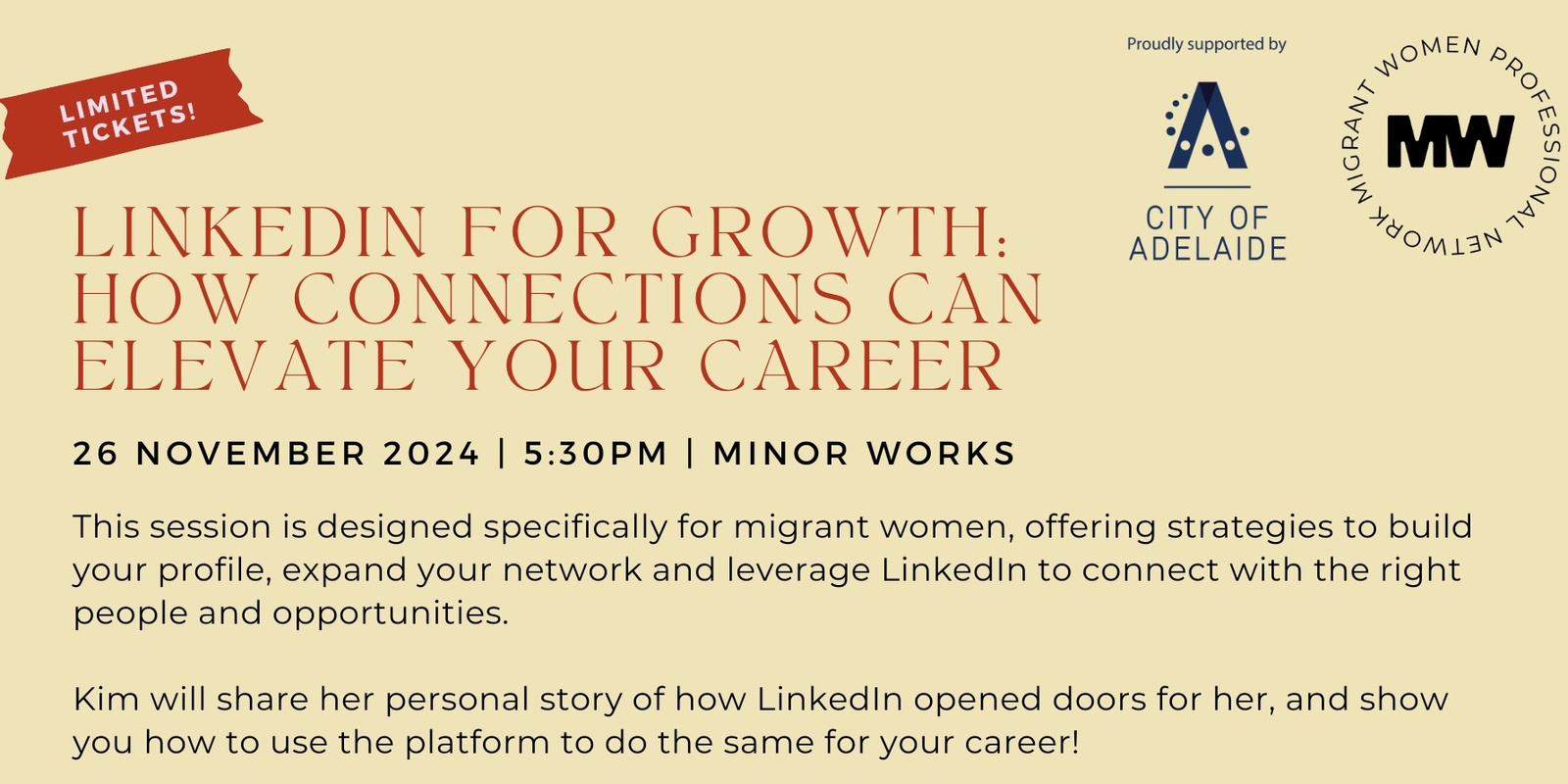 Banner image for LinkedIn for Growth: How connections can elevate your career