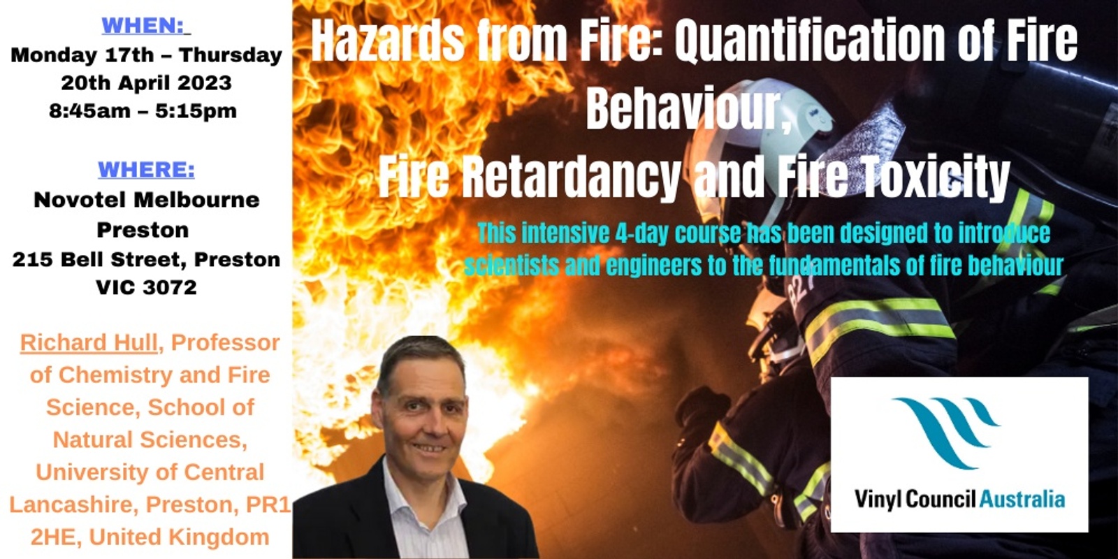 Banner image for Hazards from Fire: Quantification of Fire Behaviour, Fire Retardancy and Fire Toxicity