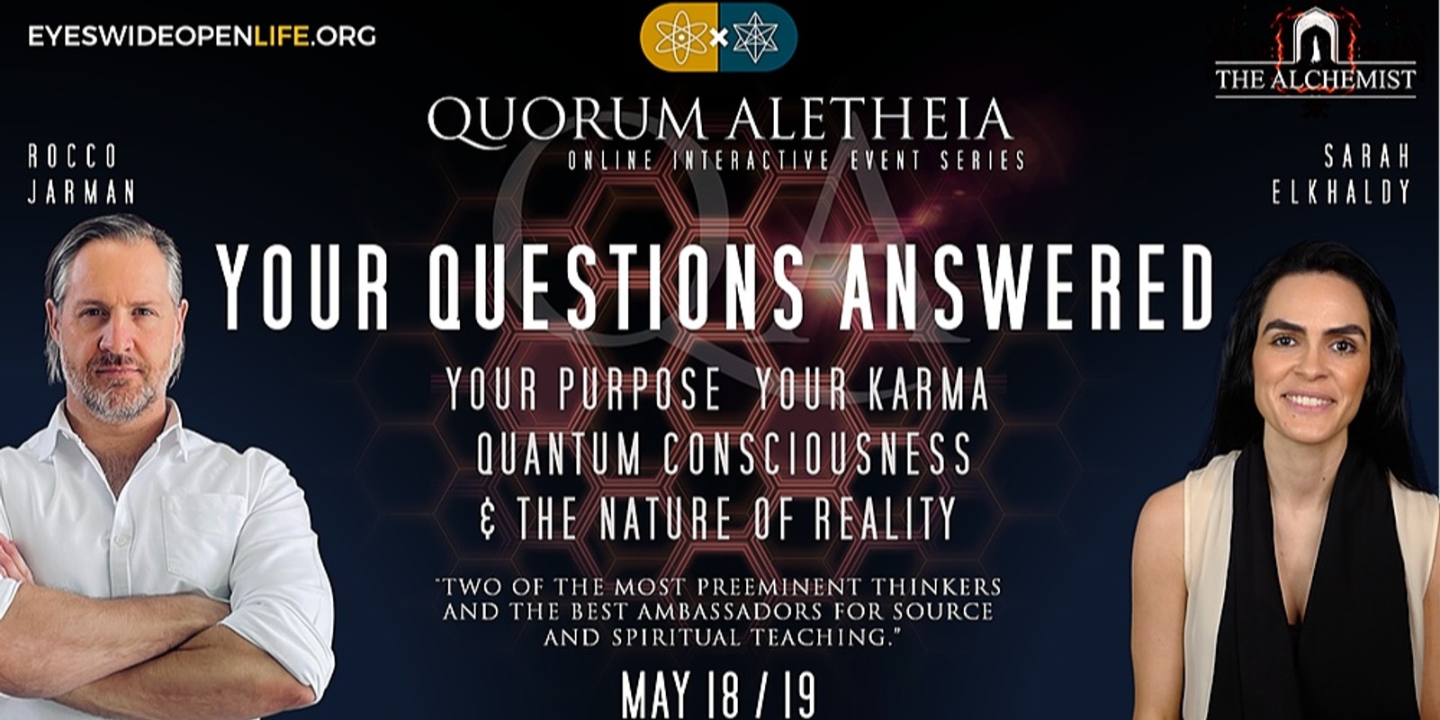 Banner image for Quorum Aletheia May event.