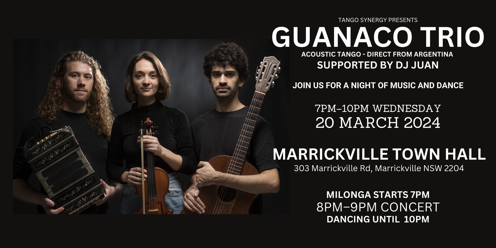 Banner image for Guanaco Trio at Marrickville Town Hall