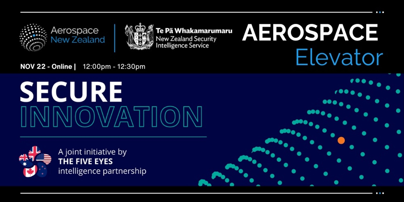 Banner image for Aerospace New Zealand - 'Aerospace Elevator': Secure Innovation with the NZSIS