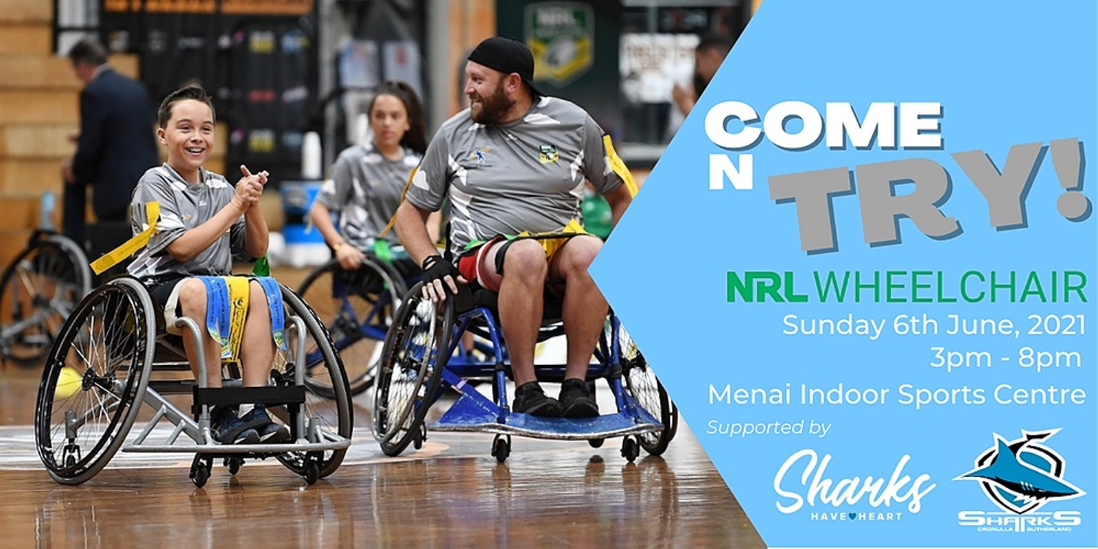 Banner image for NRL Wheelchair Come N Try Day with the Cronulla Sharks
