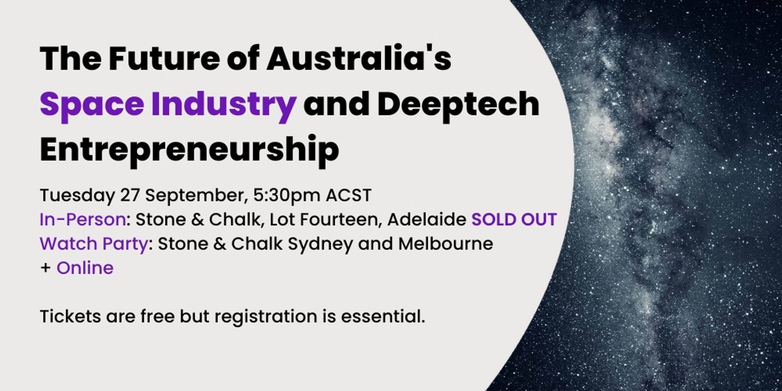 Banner image for The Future of Australia's Space Industry and Deeptech Entrepreneurship