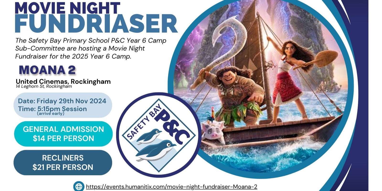 Banner image for Movie Night Fundraiser - Moana 2