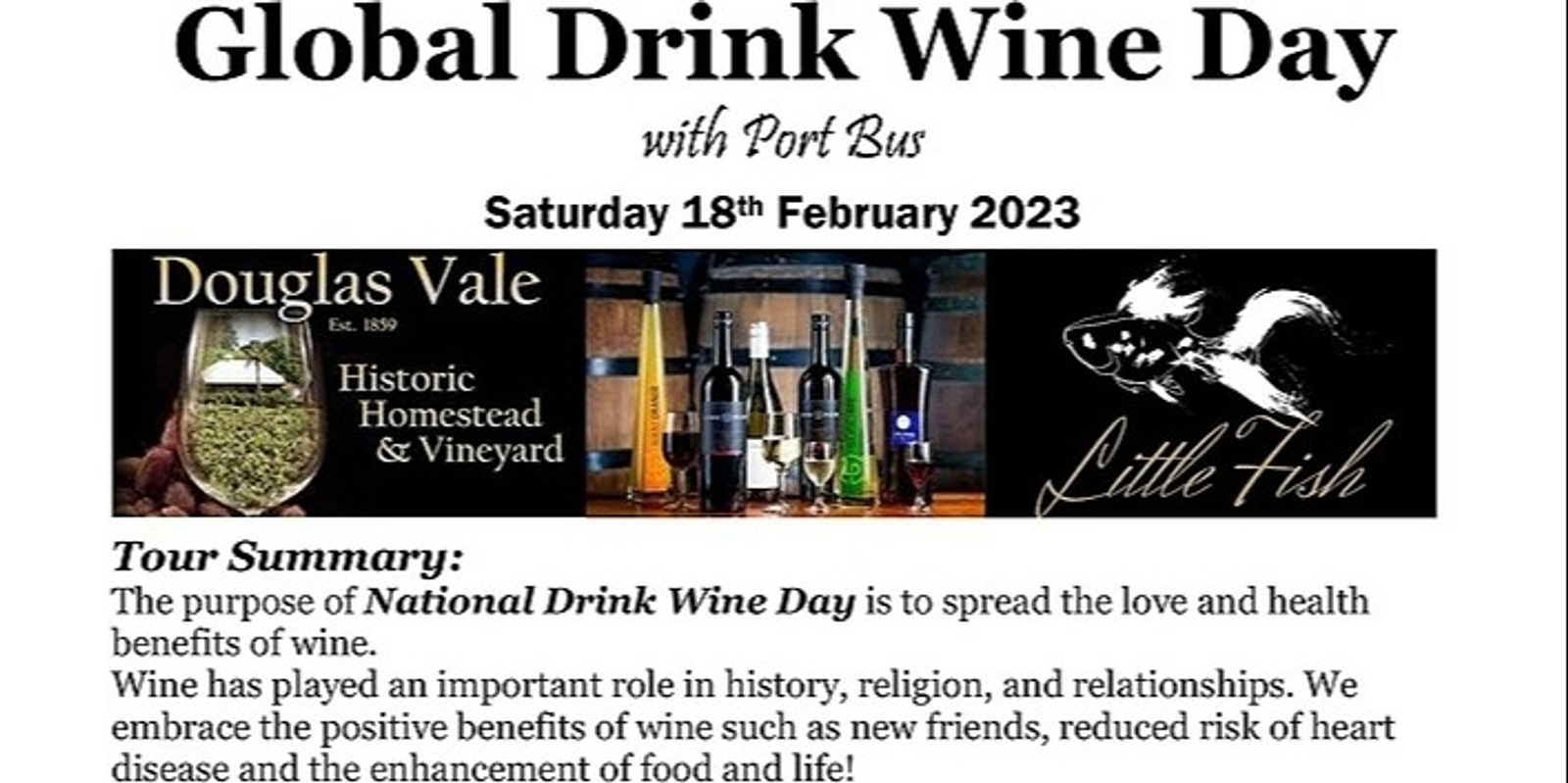 Global Drink Wine Day Humanitix