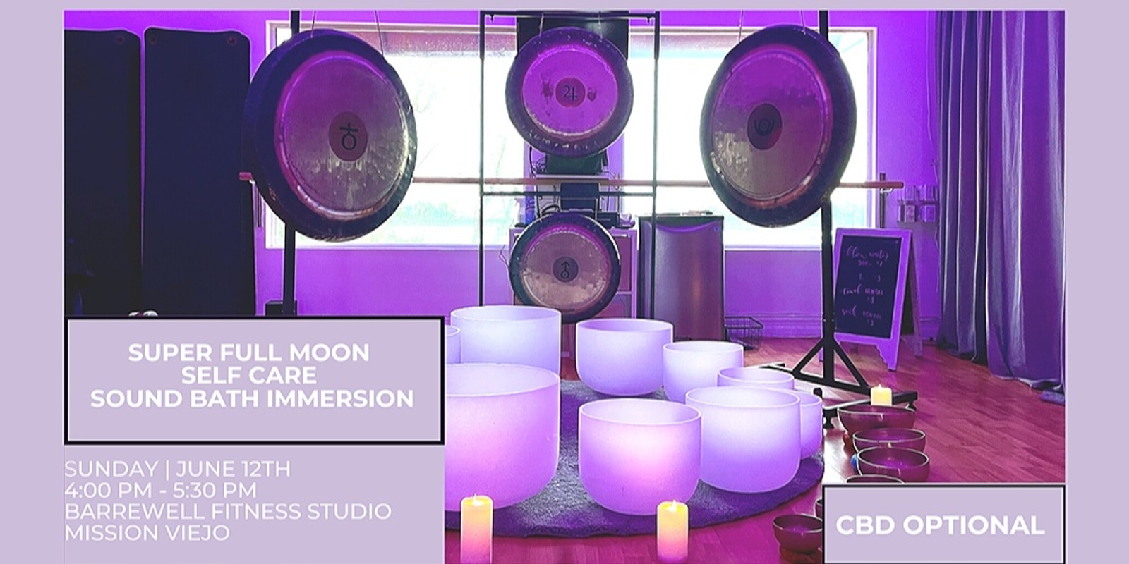 Banner image for Super Full Moon Self Care Sound Bath Immersion (Mission Viejo) 