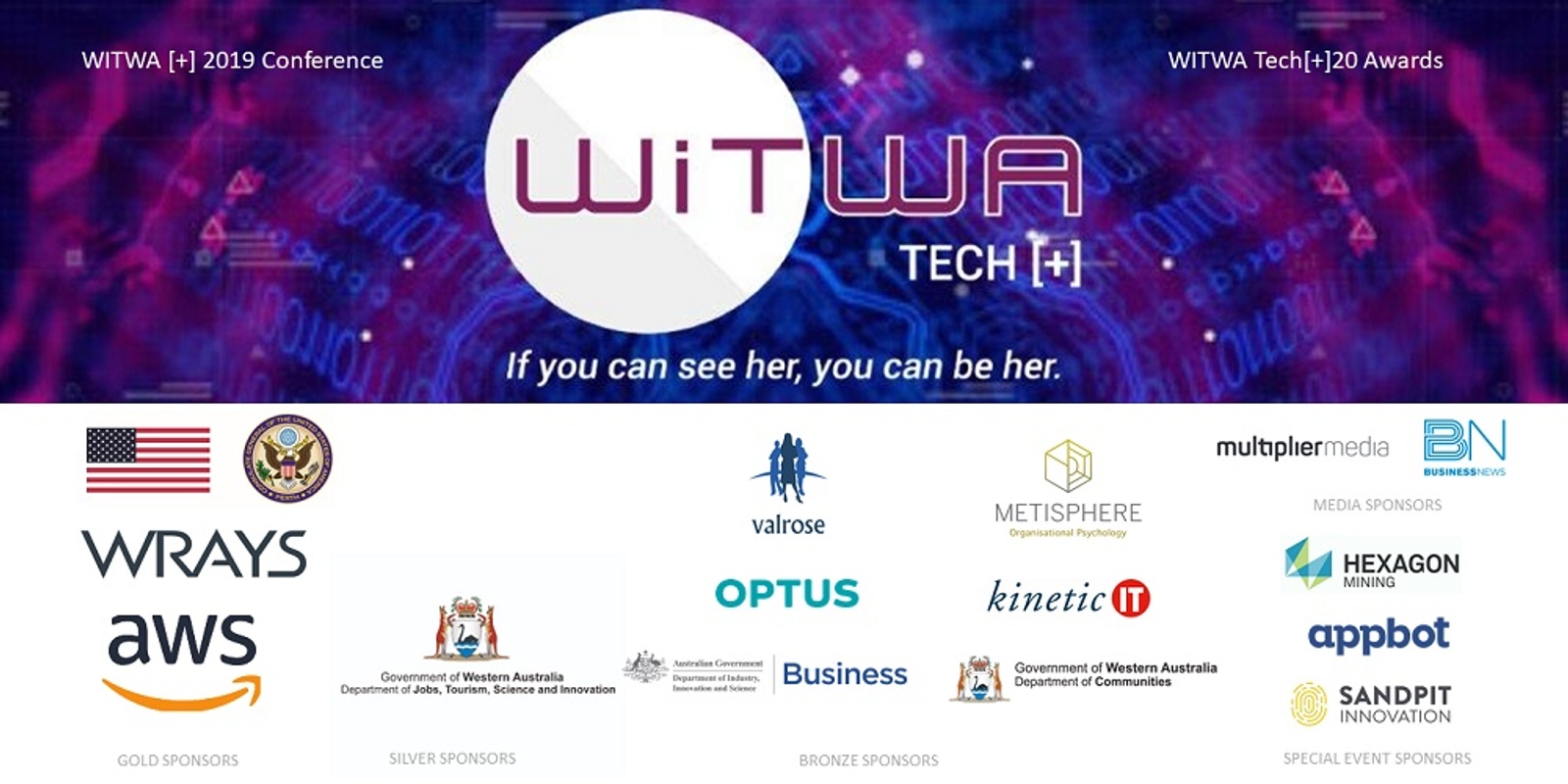 Banner image for WiTWA[+] 2019 Conference and Tech[+] 20 Awards