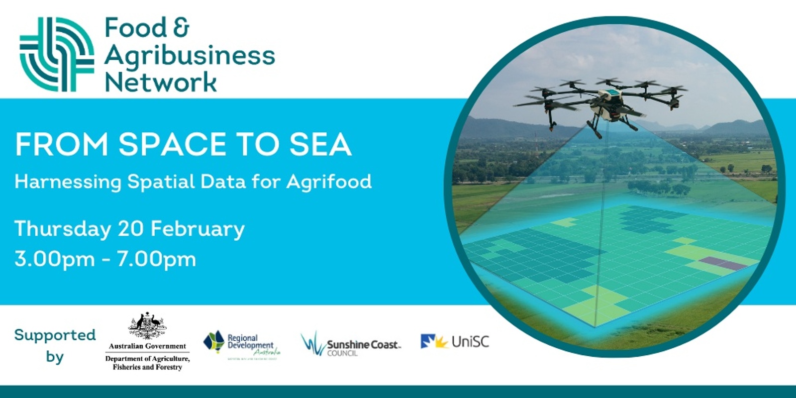 Banner image for From Space to Sea - Harnessing Spatial Data for AgriFood