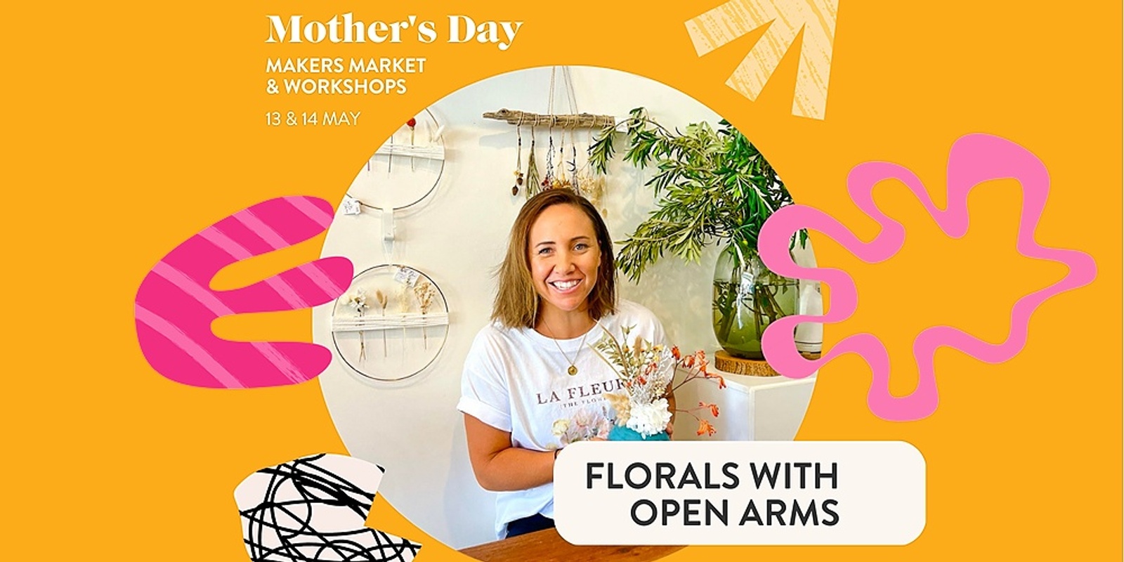 Banner image for Florals With Open Arms: Make a Dried Arrangement: Mother's Day Workshop