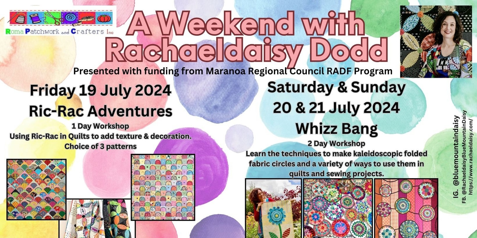 Banner image for A Weekend with Rachaeldaisy Dodd