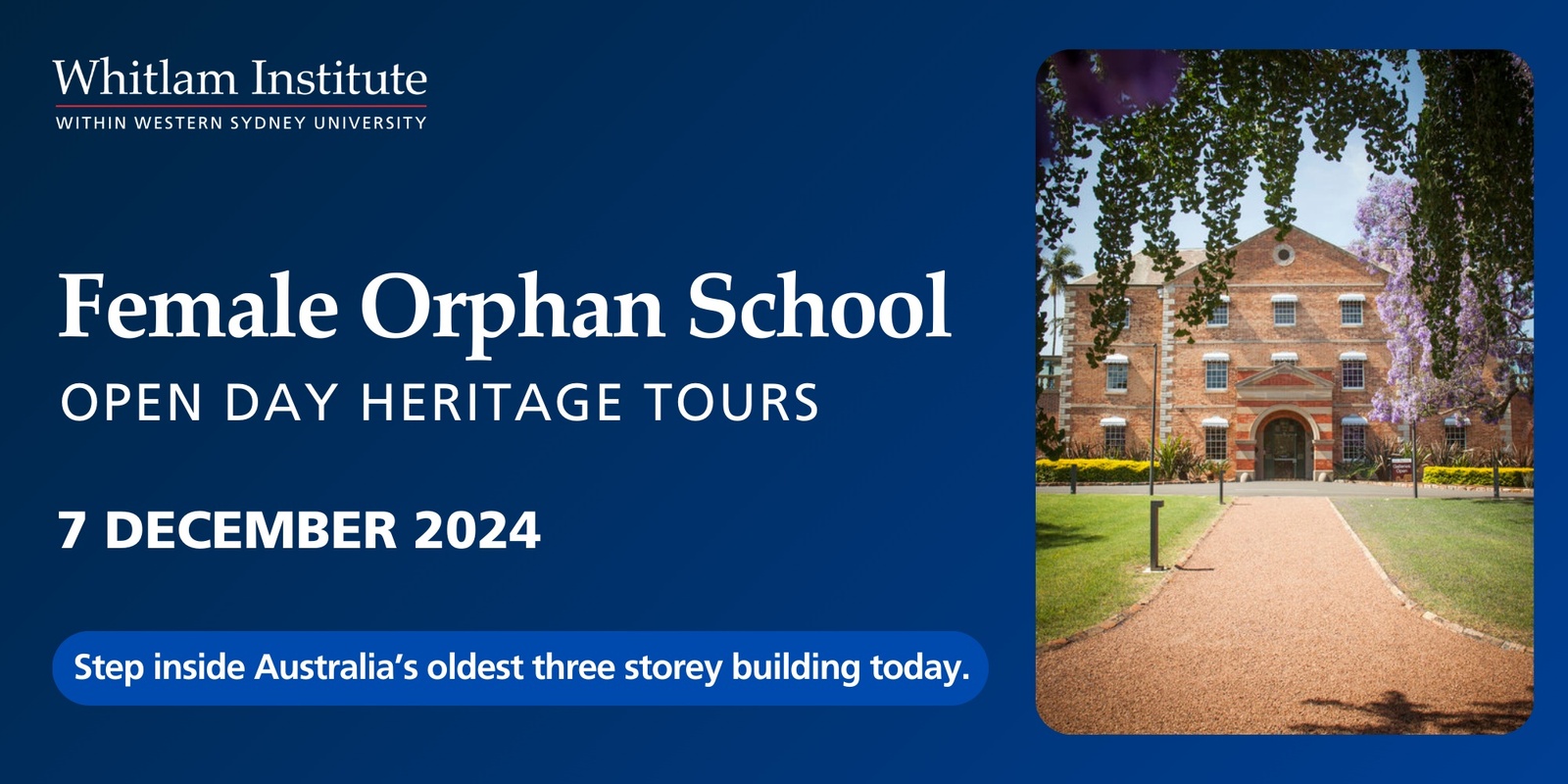 Banner image for Open Day Tours | Female Orphan School