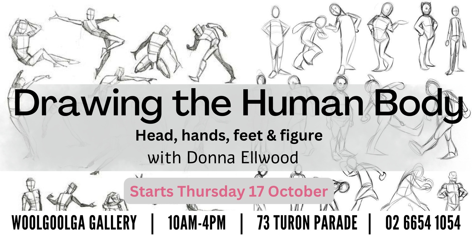 Banner image for Drawing the Human Body: head, hands, feet & figure with Donna Ellwood (6 Weeks) 24T4