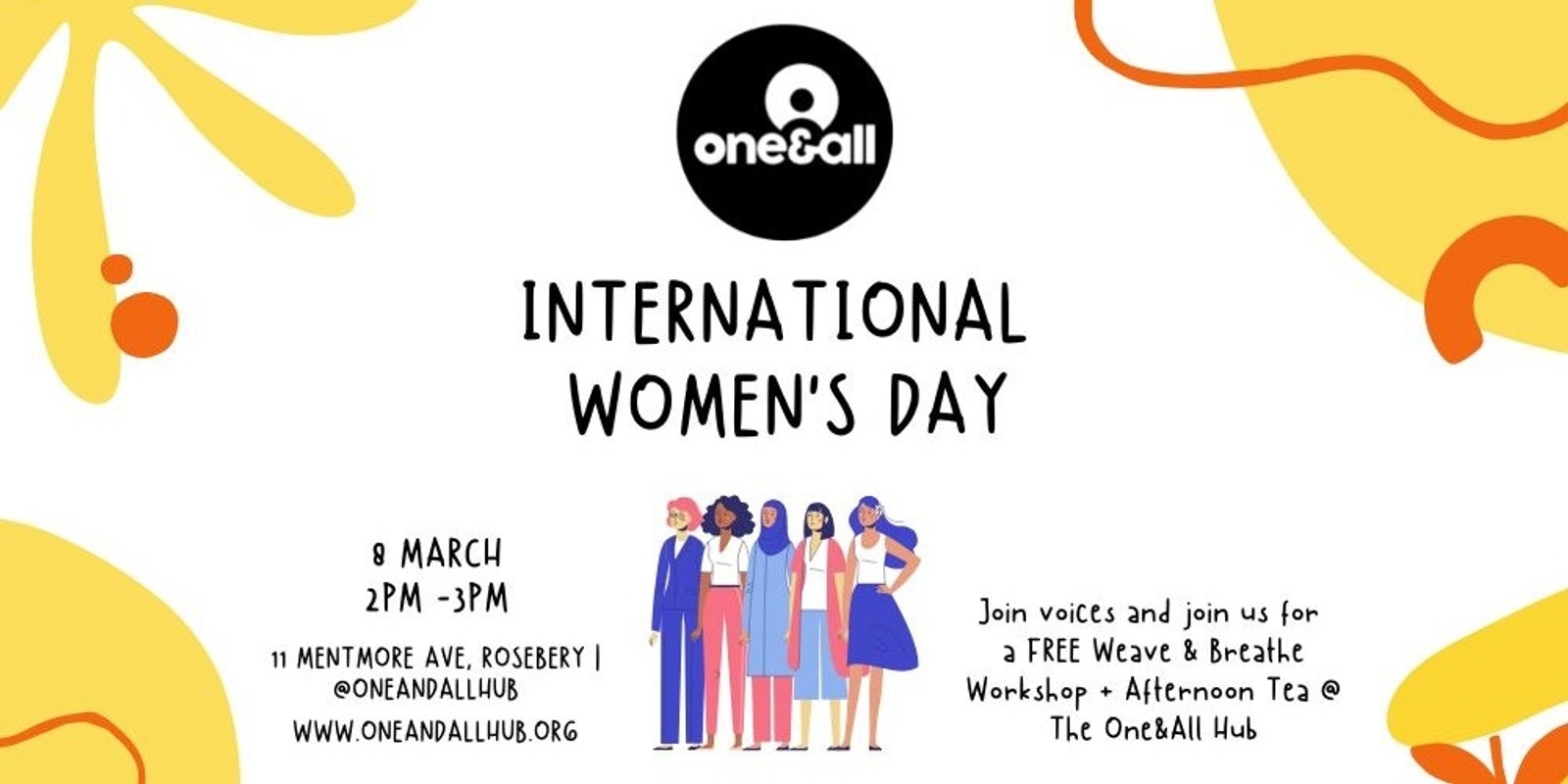 Banner image for International Women's Day: Weave & Breathe at One&All