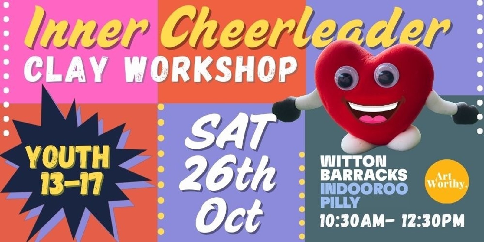 Banner image for Create an Inner Cheerleader! Clay Workshop for Youth