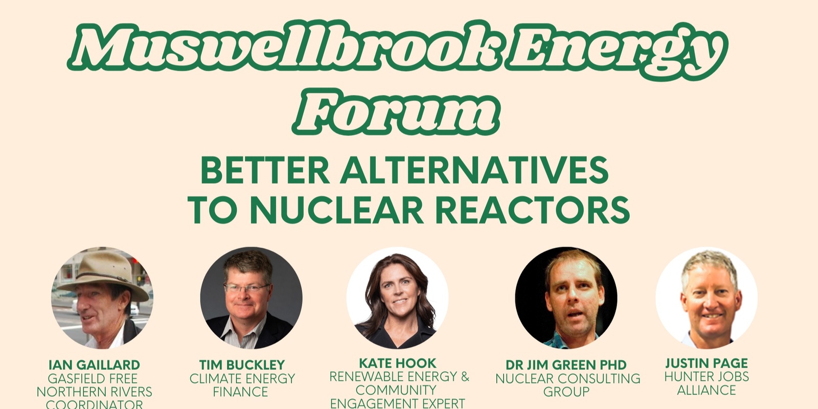 Banner image for Muswellbrook Energy Forum Better Alternatives to Nuclear Reactors