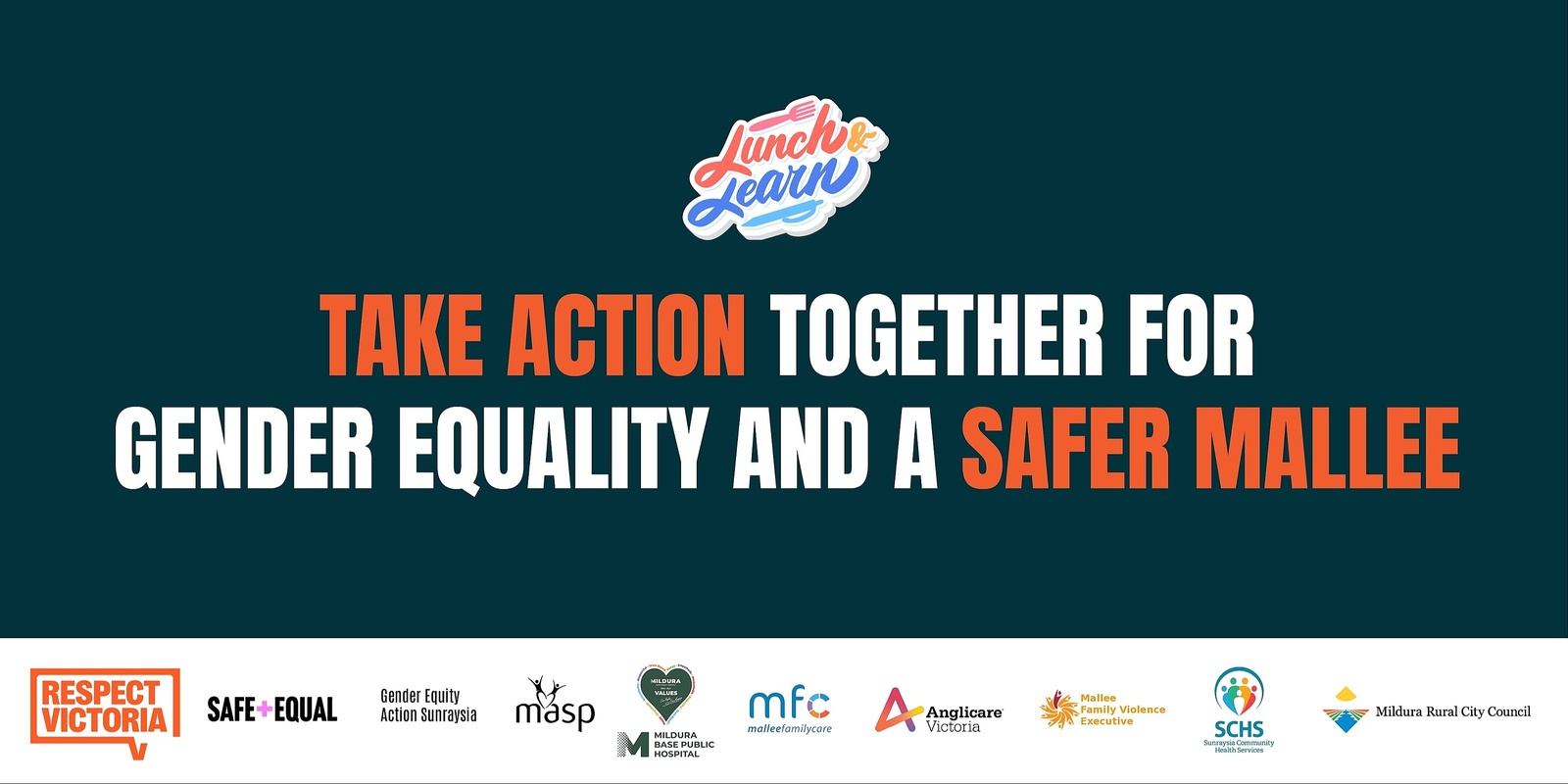 Banner image for Lunch and Learn - Take Action Together for Gender Equality and a Safer Mallee