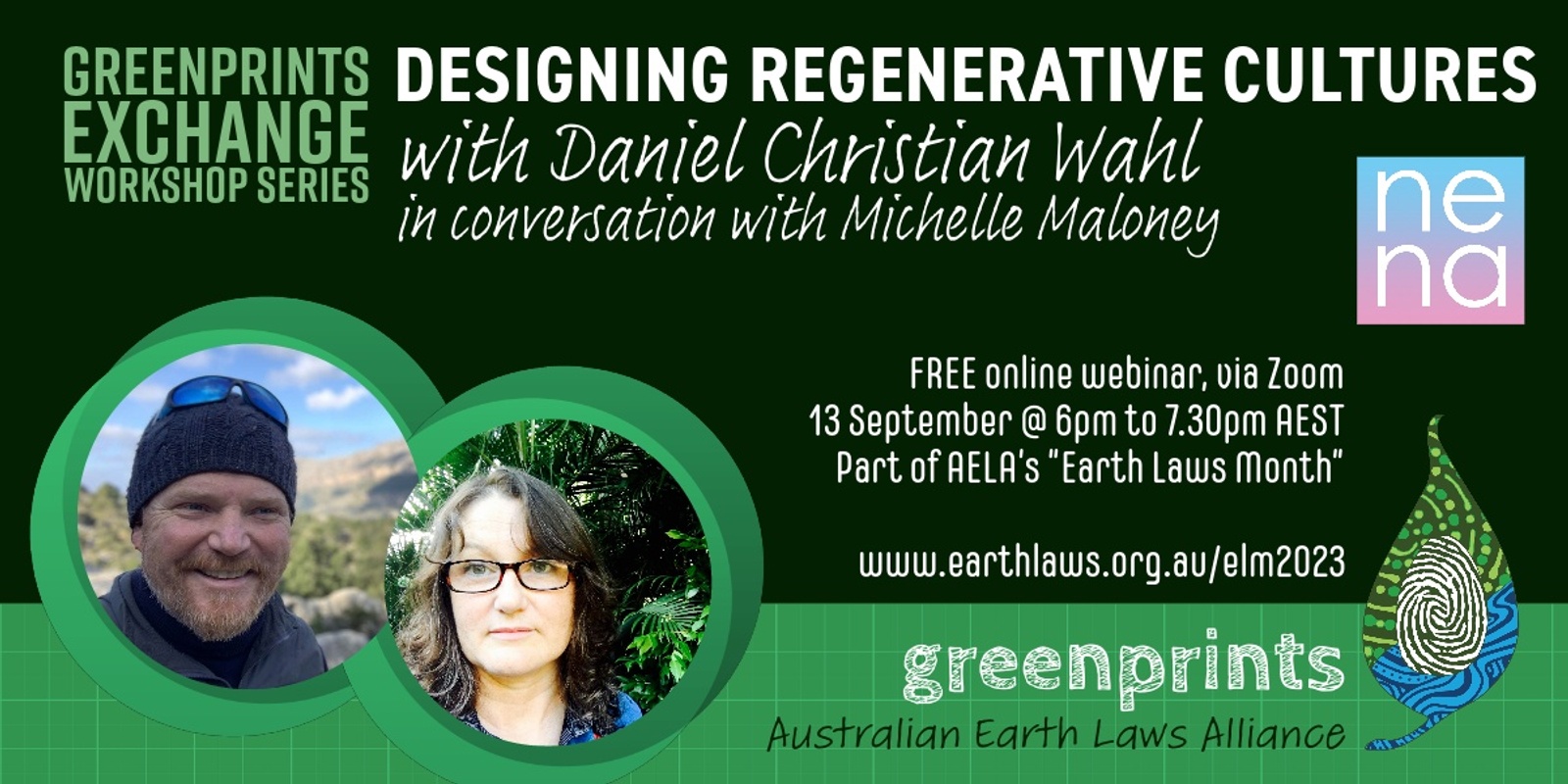 Banner image for Designing Regenerative Cultures - with Daniel Christian Wahl in conversation with Michelle Maloney