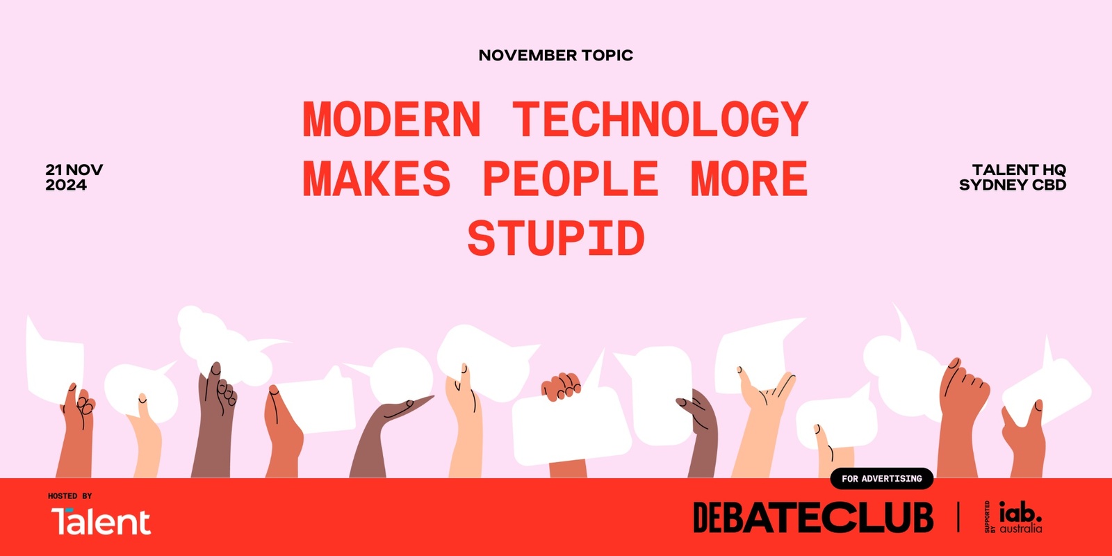 Banner image for Debate Club presents: Modern Technology Makes People More Stupid