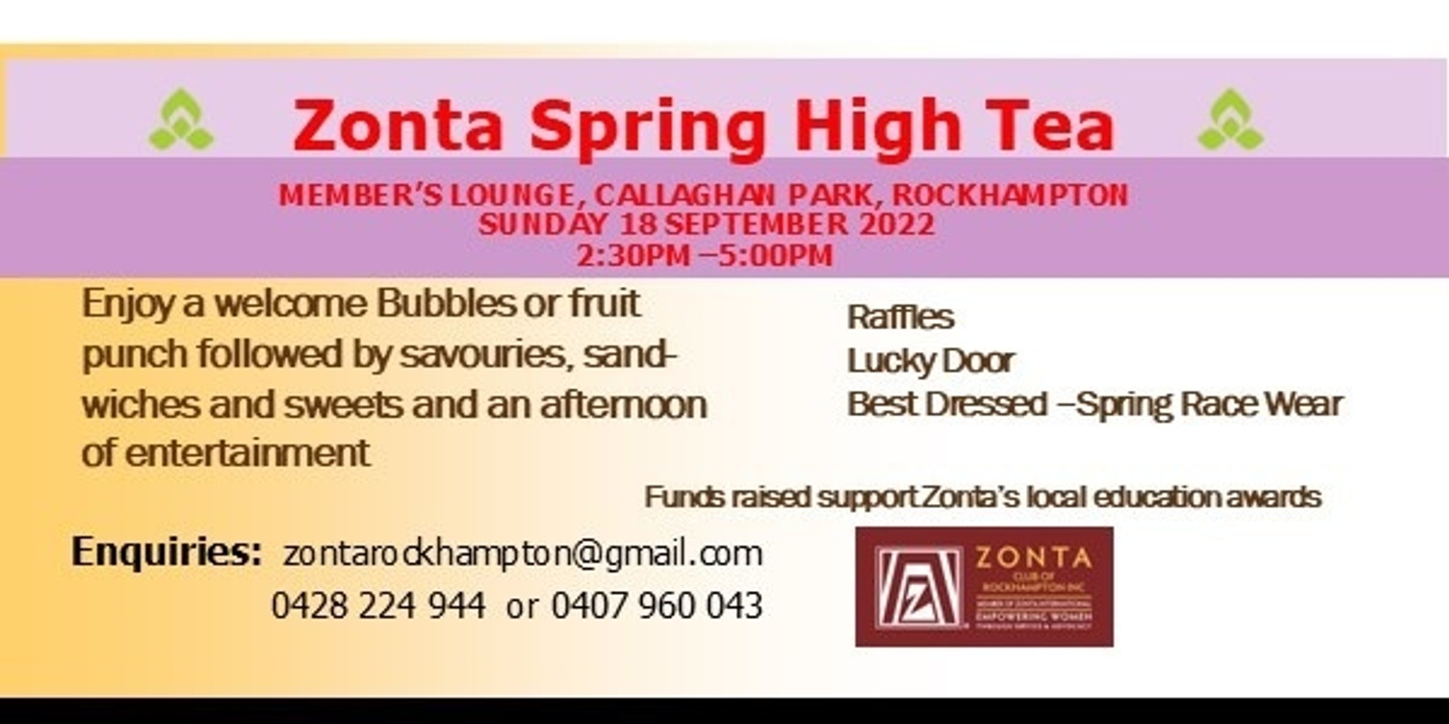 Banner image for Zonta Spring High Tea