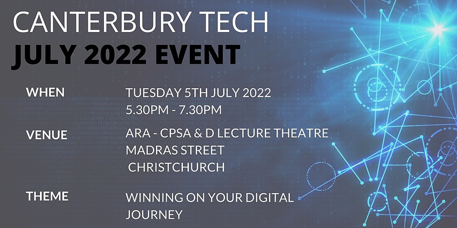 Banner image for Canterbury Tech July 2022 Monthly Event