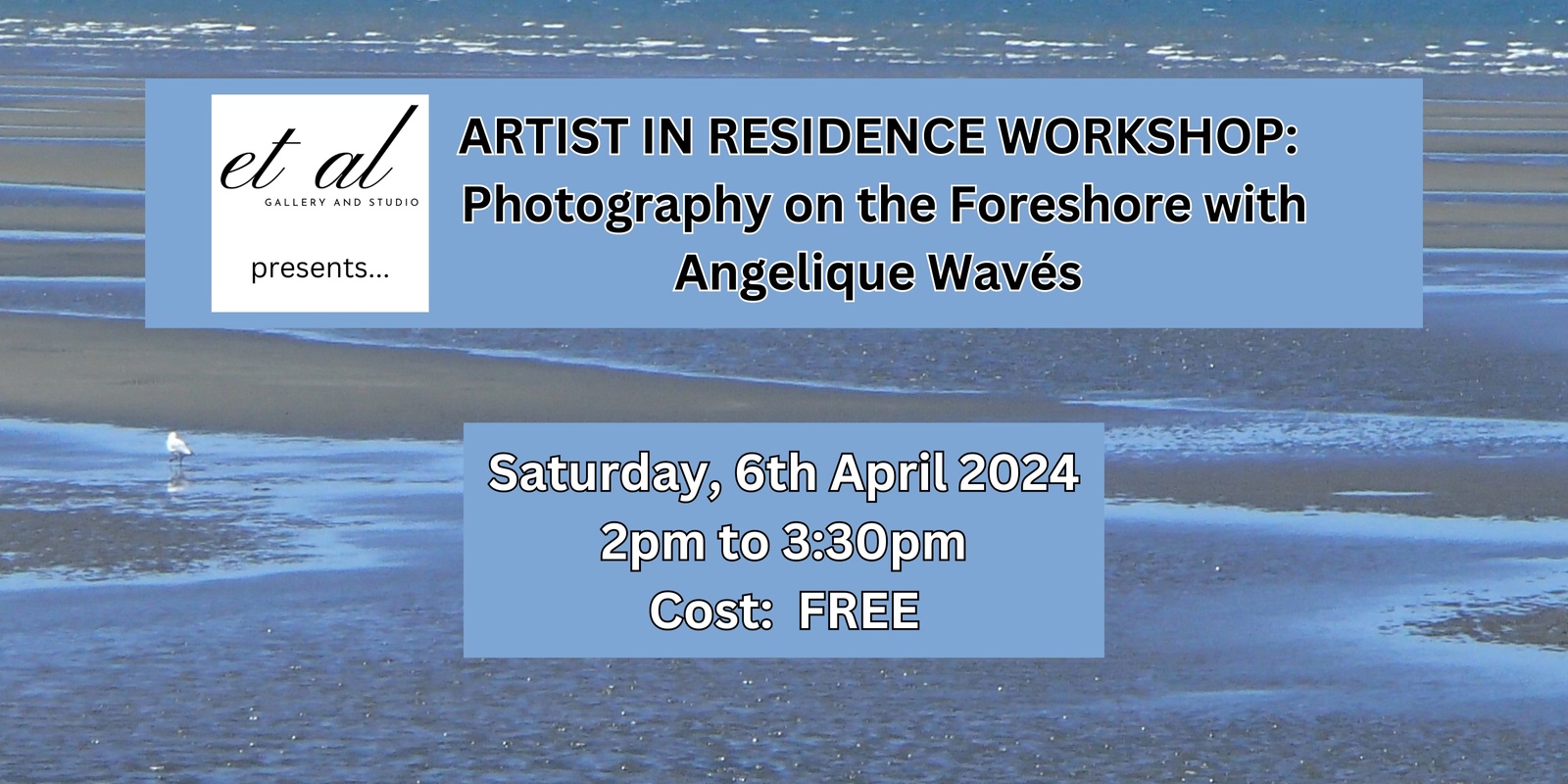 Banner image for Artist in Residence Workshop: Photography on the Foreshore with Angelique Wavés