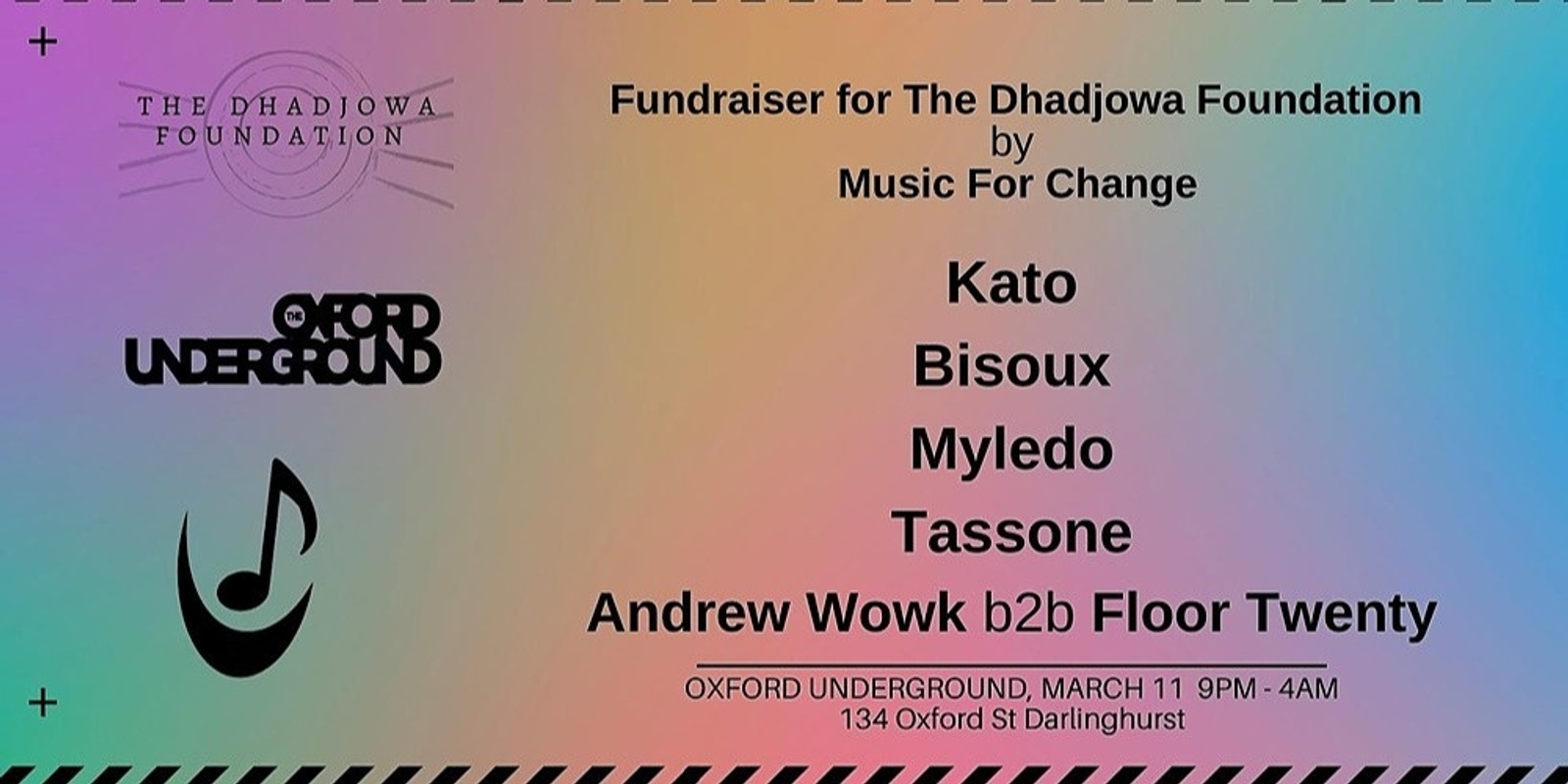 Banner image for Music For Change 001 Feat. KATO - Dhadjowa Foundation Fundraiser