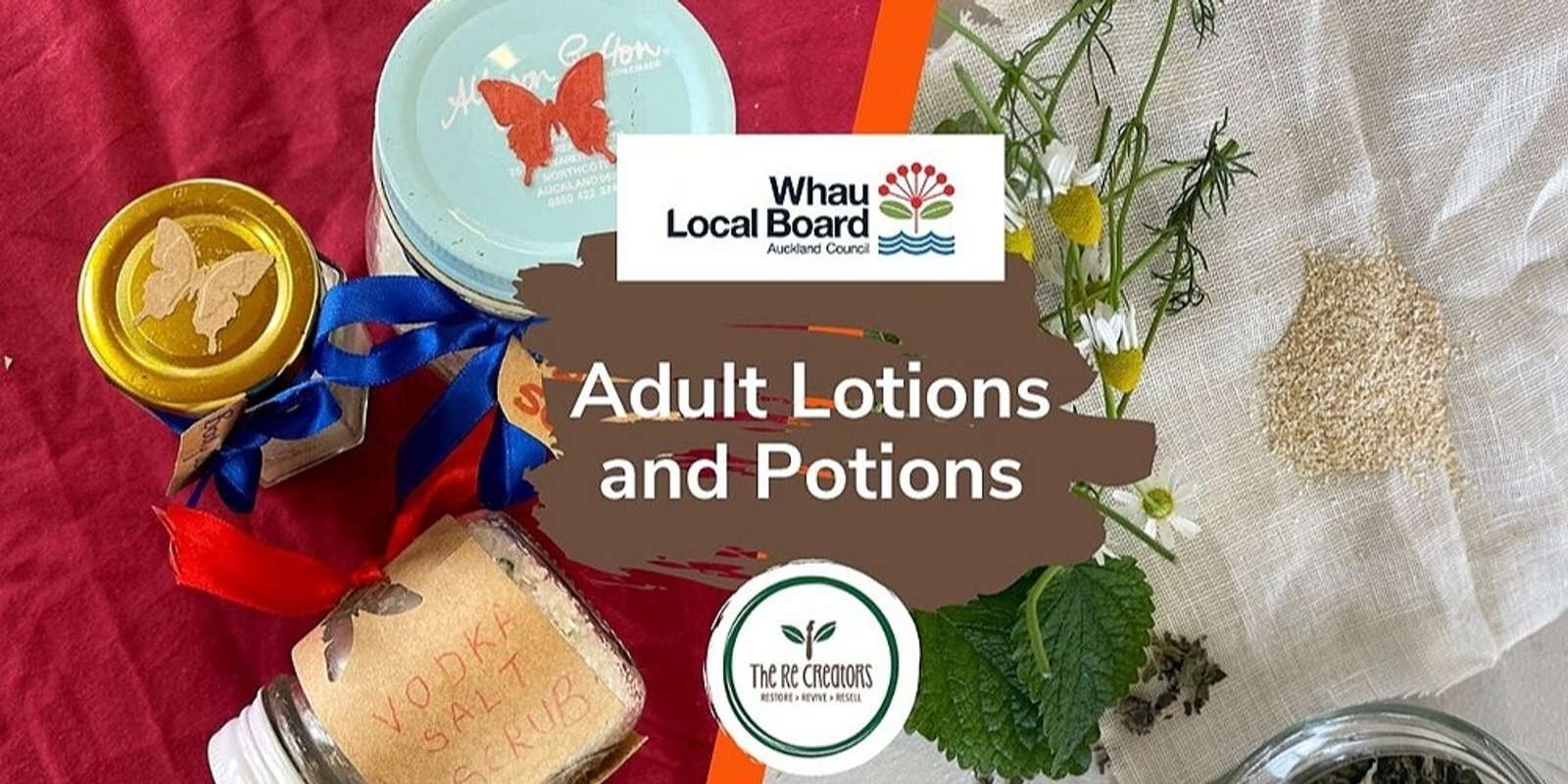 Banner image for Lotions and Potions for Adults, Blockhouse Bay Library, Sunday 19 March 1pm - 3 pm