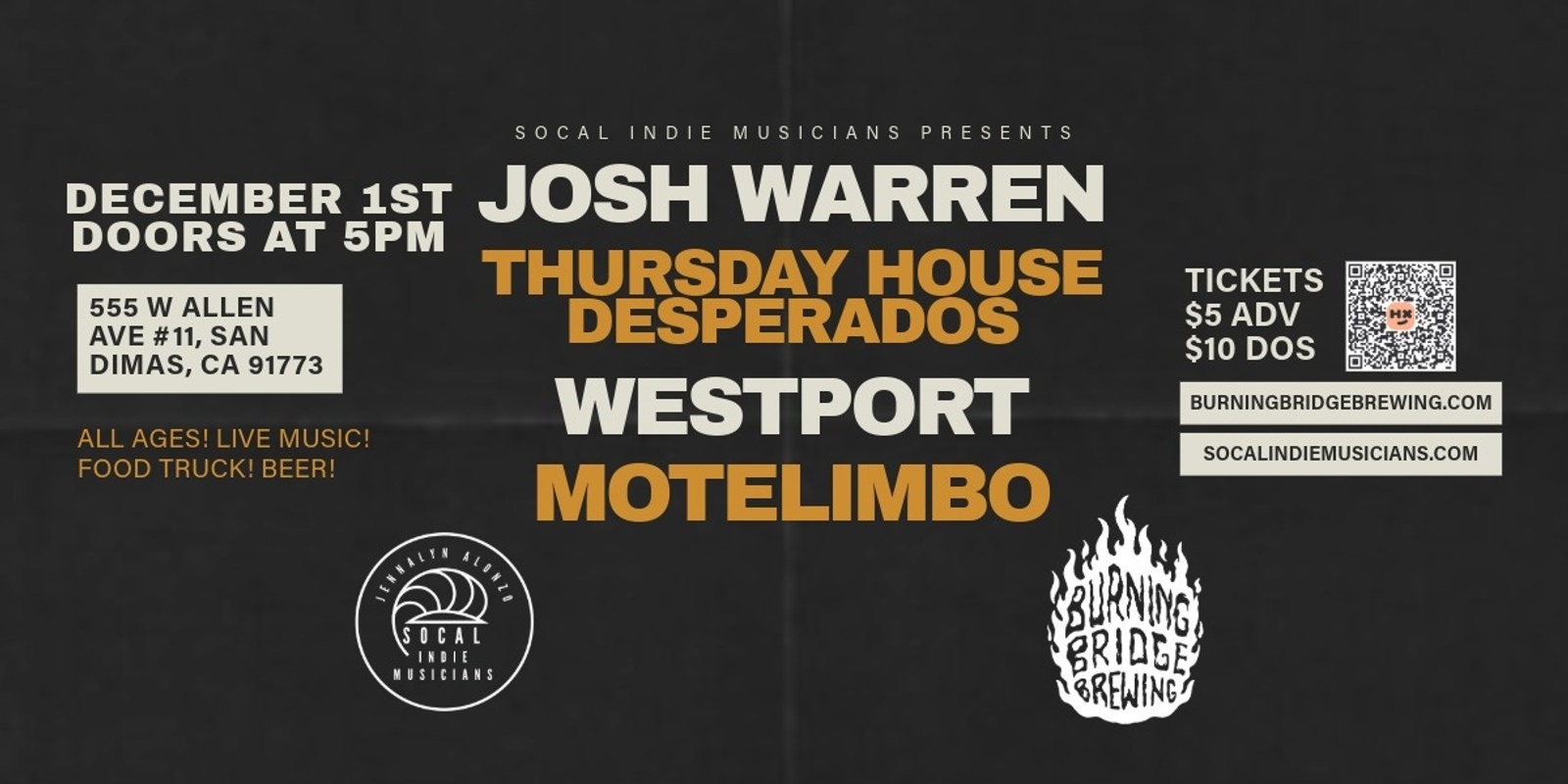 Banner image for Josh Warren, Thursday House Desperados, Westport, Motelimbo