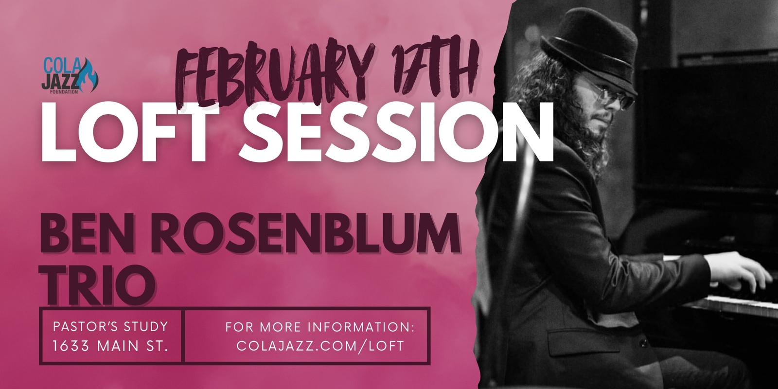 Banner image for Loft Session: Pianist Ben Rosenblum Trio