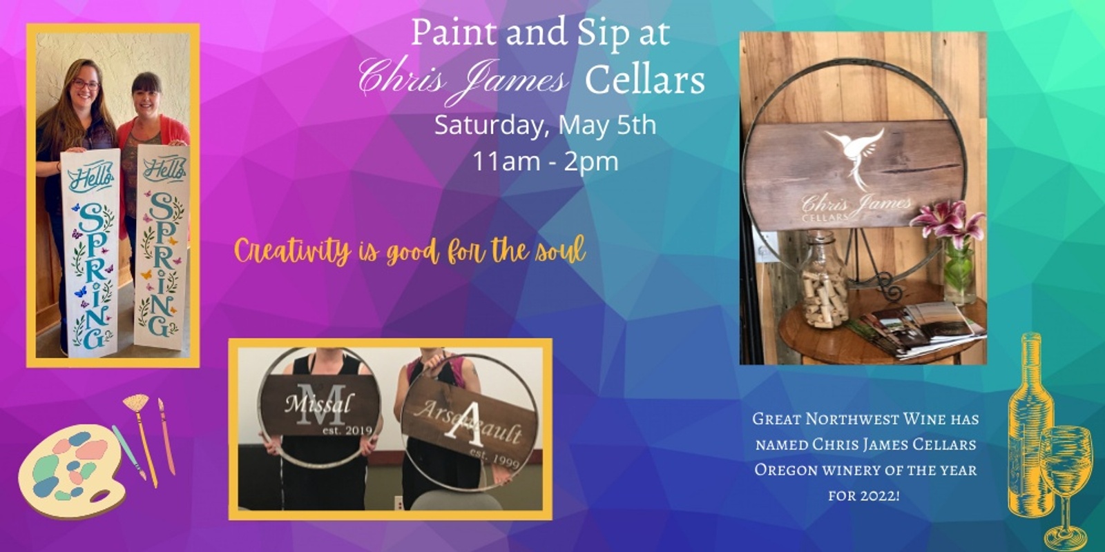 Banner image for Paint and Sip at Chris James Cellars