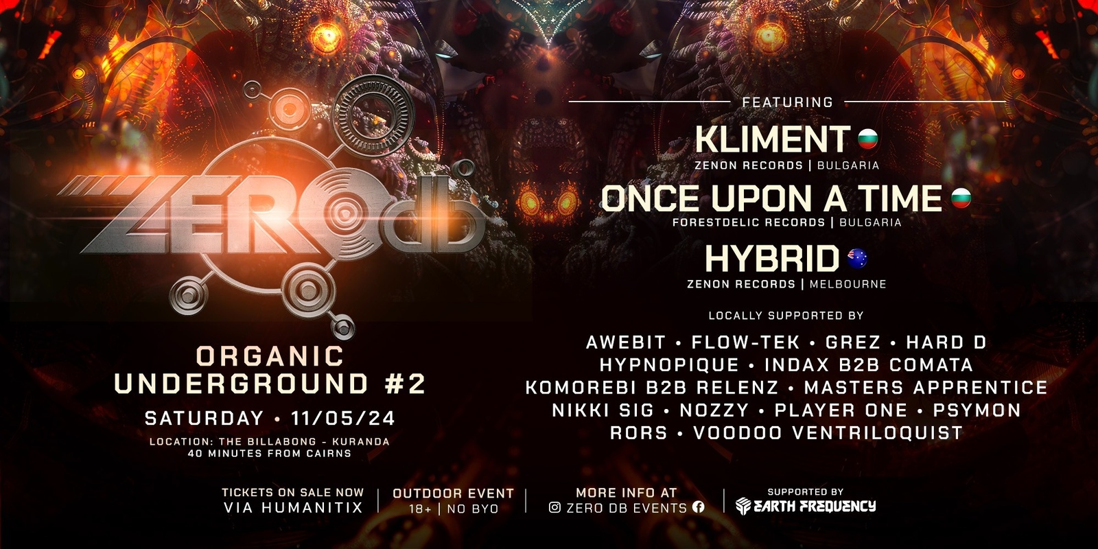 Banner image for Zero db Events presents: Organic Underground #2