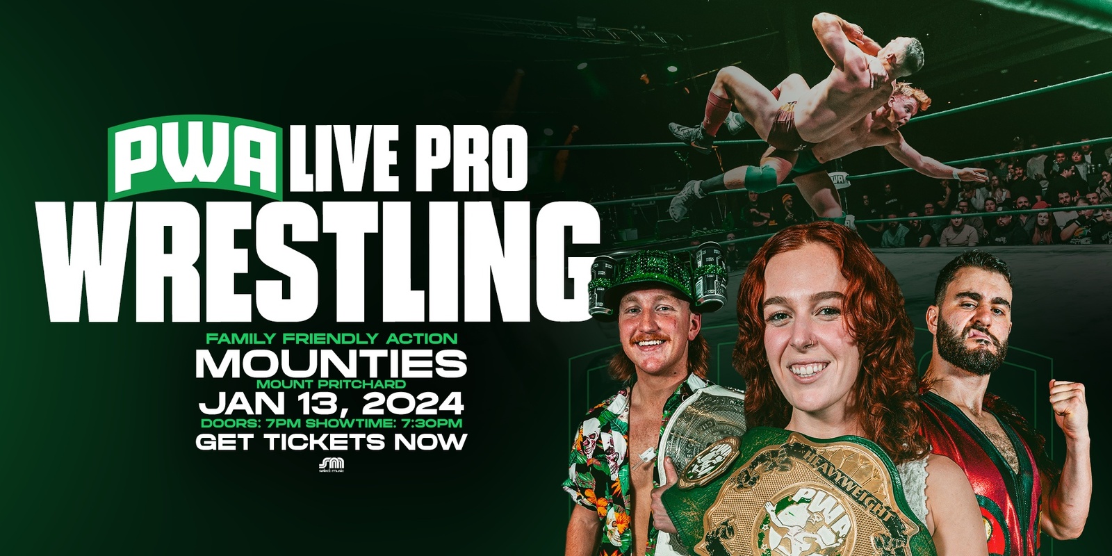 Banner image for PWA Live Pro Wrestling @ Mounties