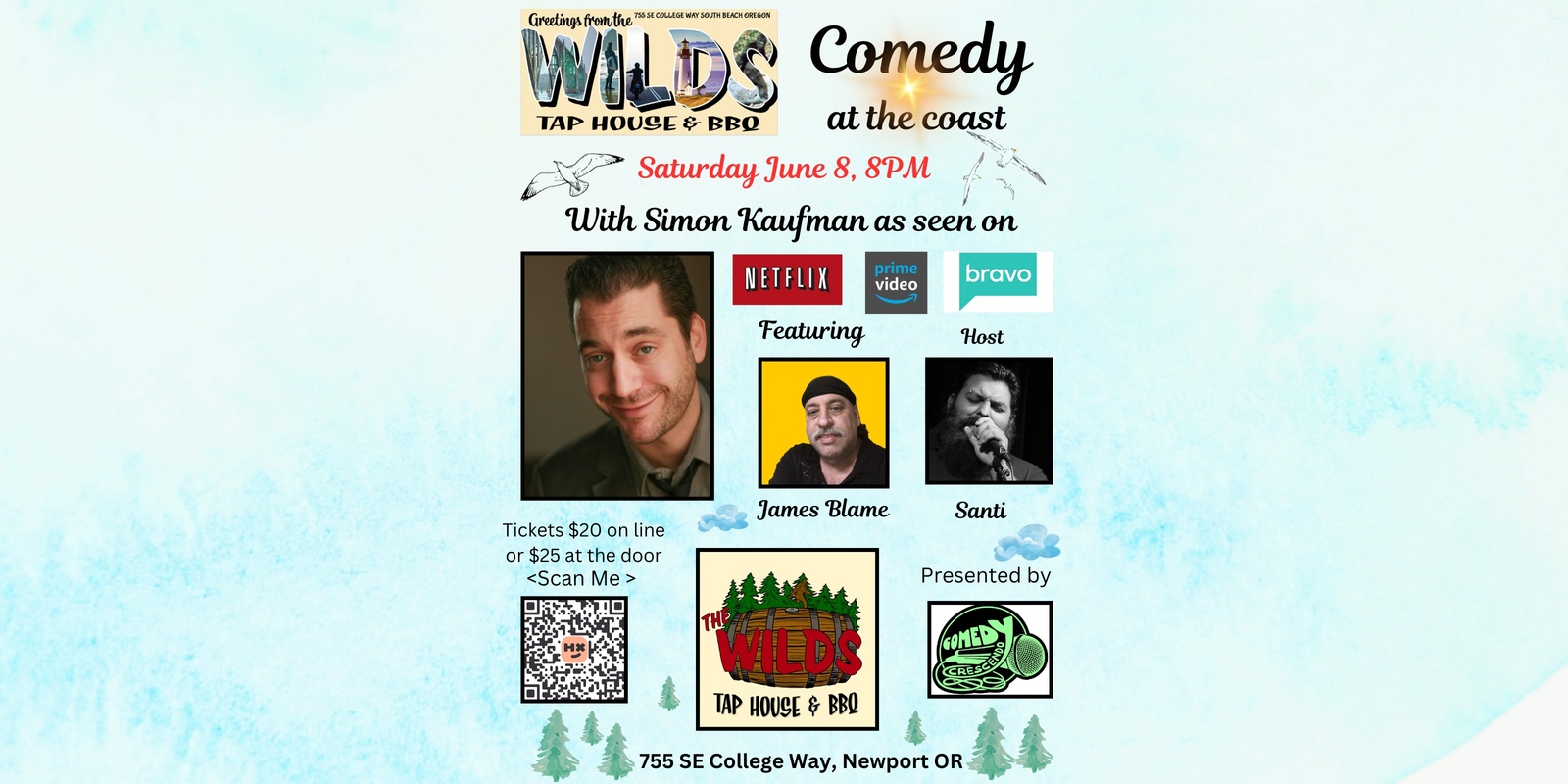Banner image for Comedy at The Wilds Taphouse