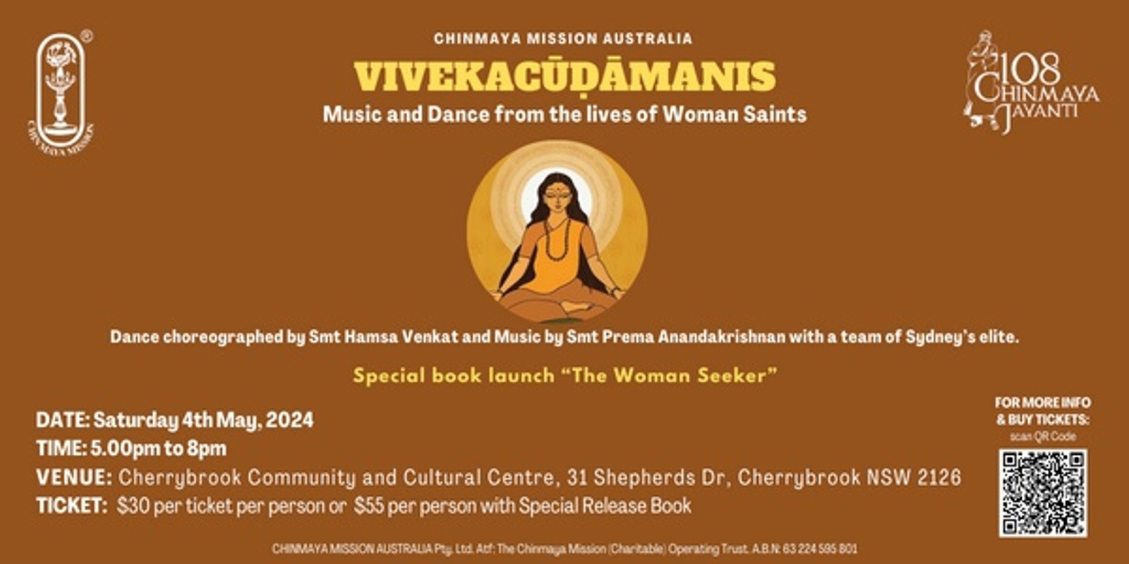 Banner image for Special Music & Dance Drama "Vivekacudamanis" on Woman Saints!