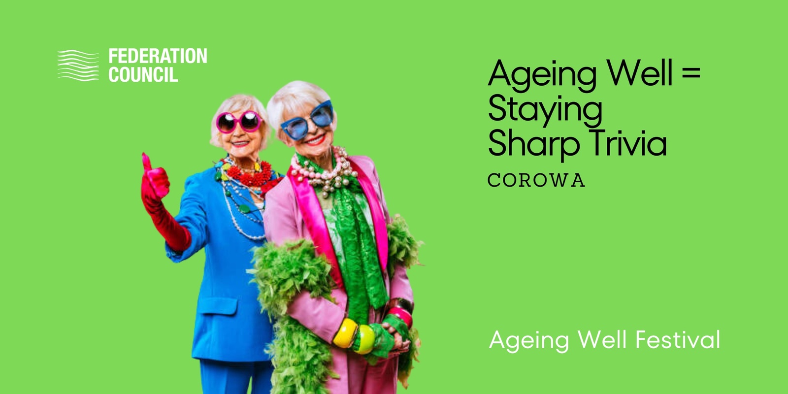 Banner image for 2024 Federation Ageing Well Festival = Stay Sharp Trivia