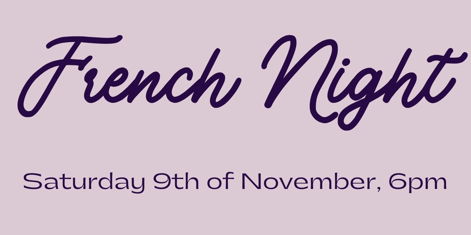 Banner image for French Night - 9th November