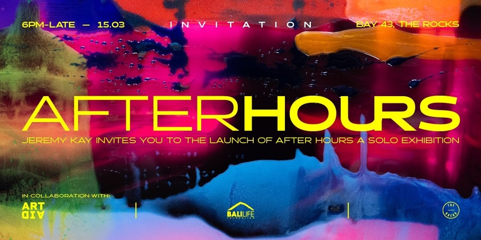 Banner image for Artist Jeremy Kay invites you to the launch of AFTER HOURS