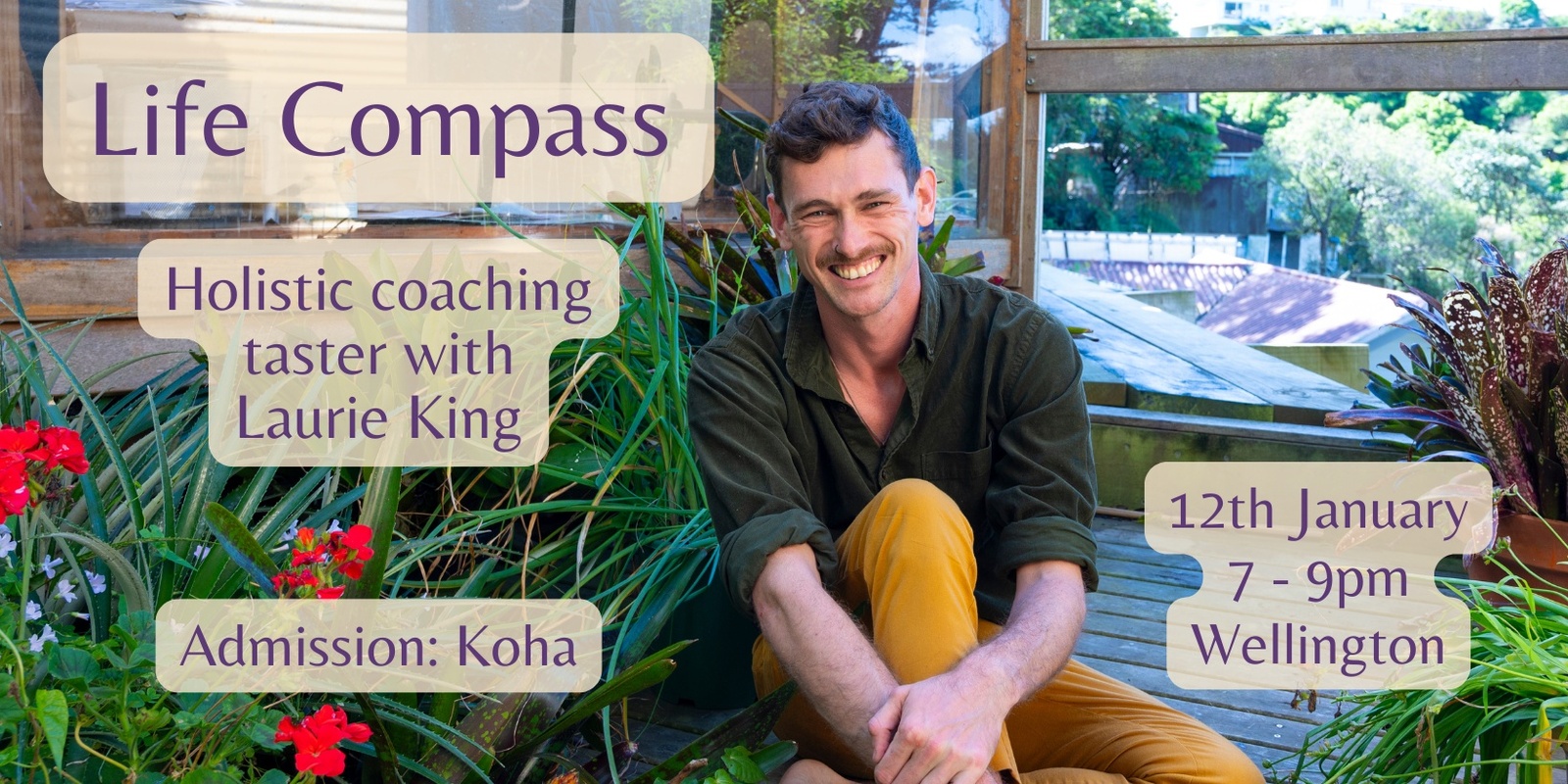 Banner image for Life Compass ~ Holistic coaching taster with Laurie King (koha based)