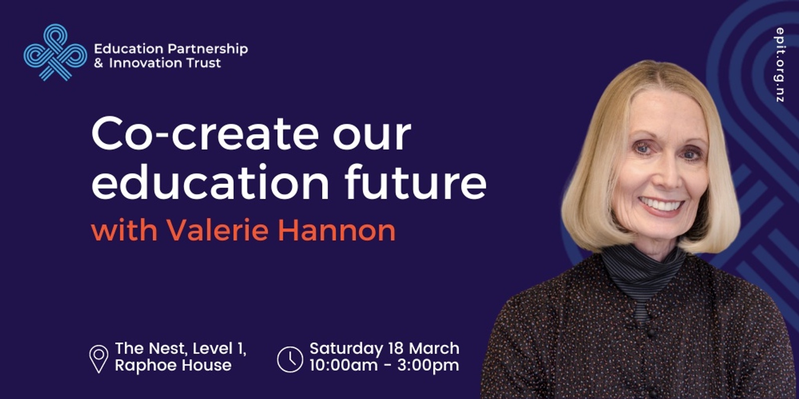 Banner image for Co-create our education future with Valerie Hannon