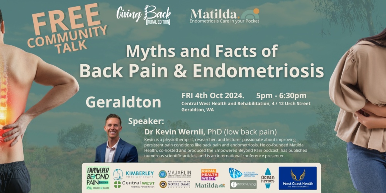 Banner image for Myths and Facts of Back Pain & Endometriosis (Geraldton)