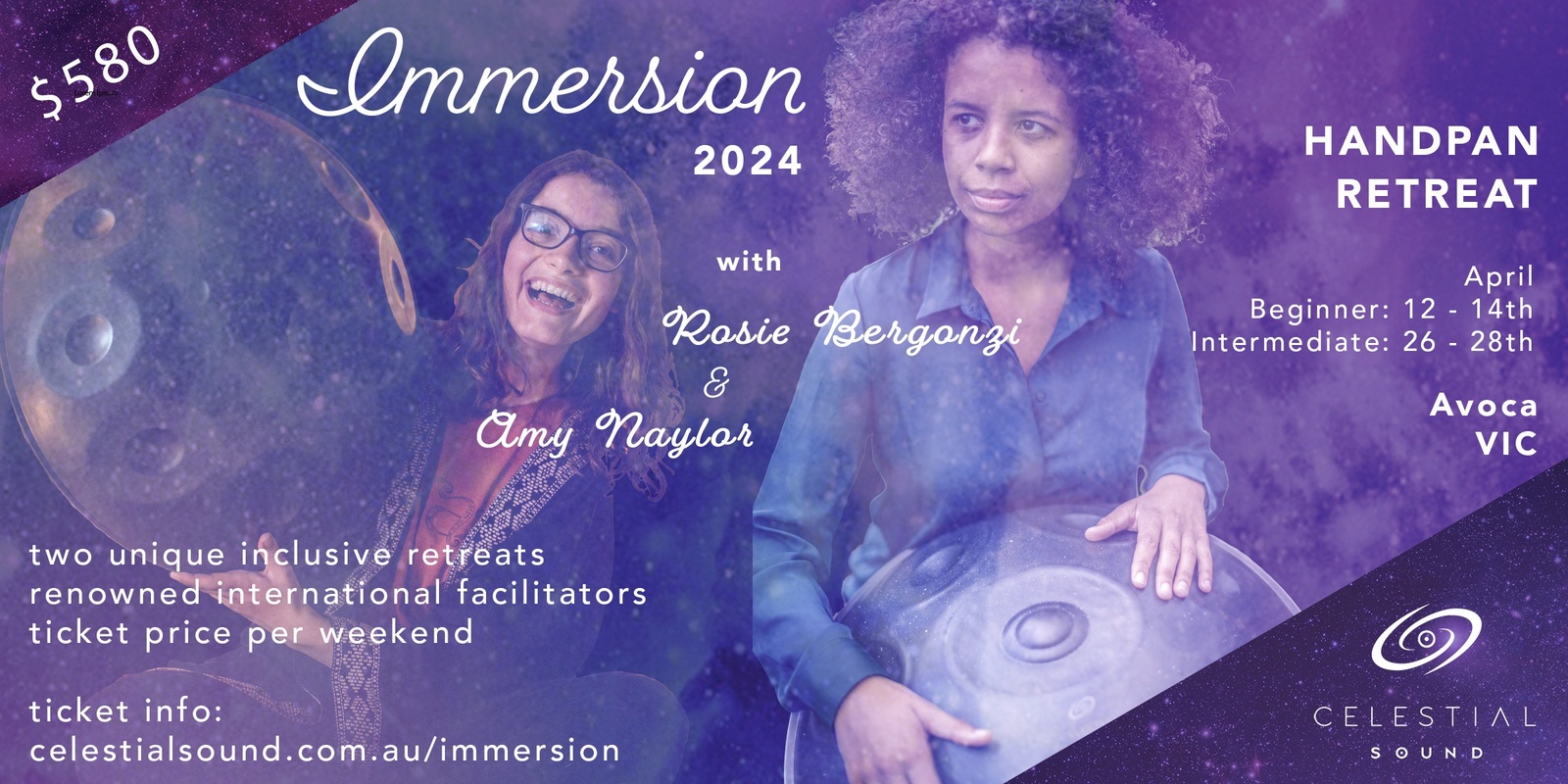 Banner image for Handpan Intermediate Immersion with Rosie and Amy