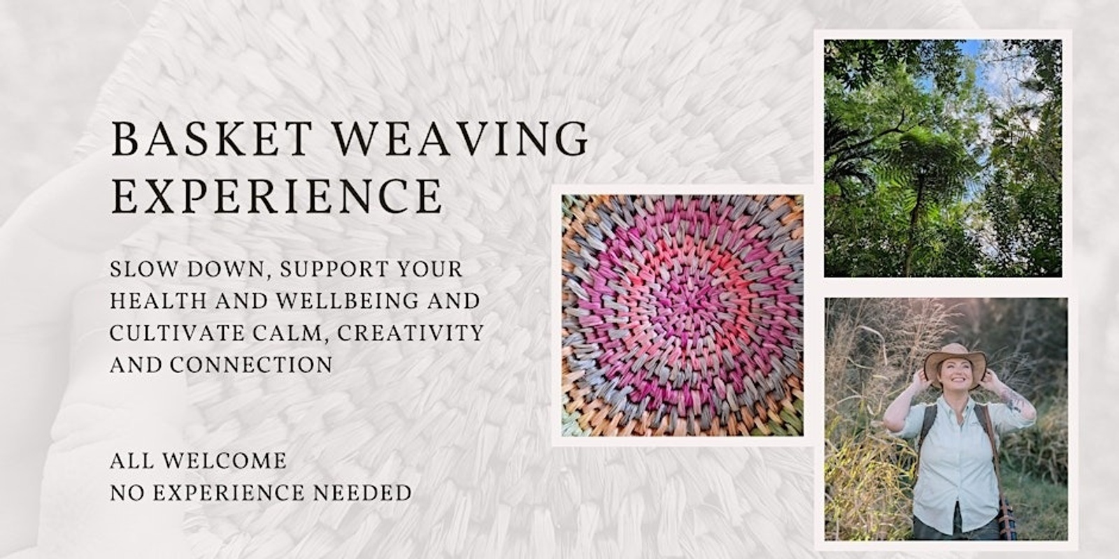 Banner image for Basket Weaving in Nature - Wrapping Stitch Workshop