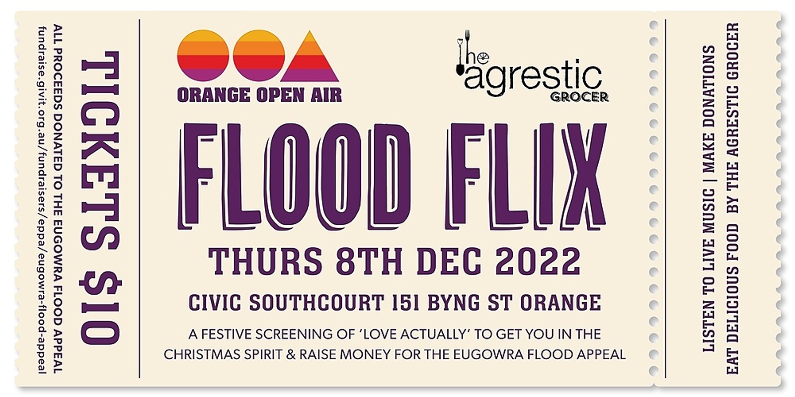 Banner image for Flood Flix - Eugowra Flood Fundraiser