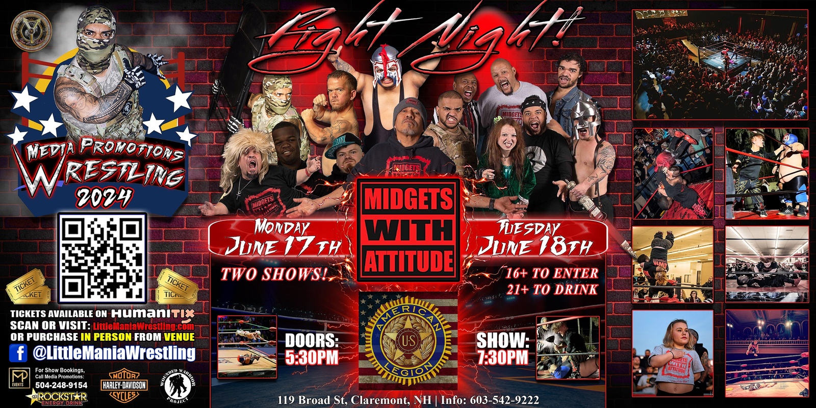 Banner image for Claremont, NH - Midgets With Attitude: Fight Night - Micro Aggression!