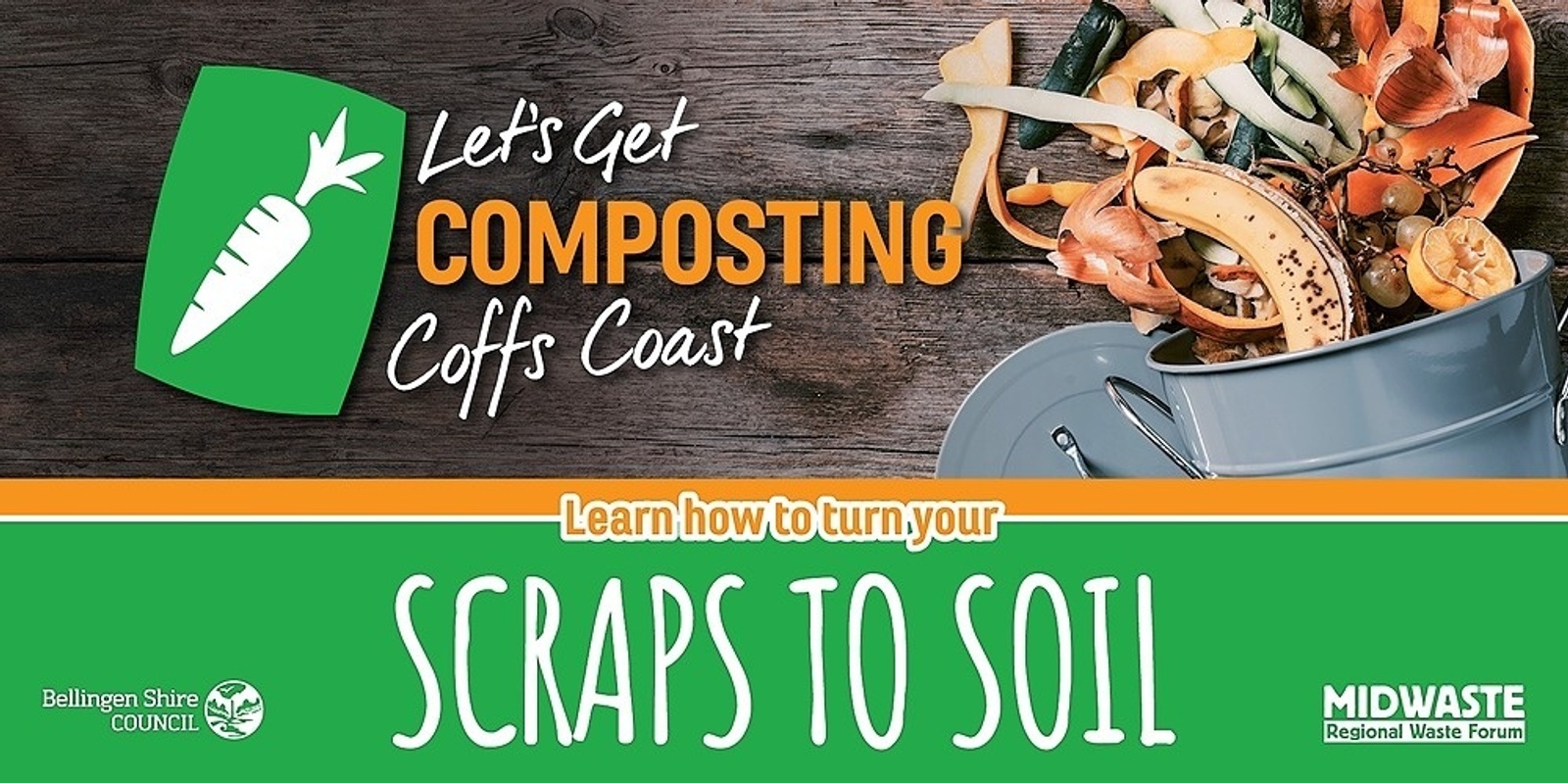 Banner image for Scraps to Soil composting workshop - Northbank Community Garden 