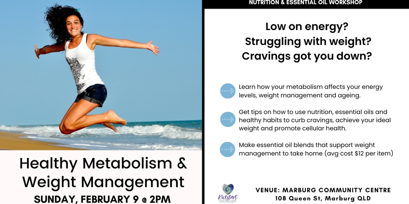 Banner image for WORKSHOP: Metabolism & Weight Management (Nutrition & Essential Oils)