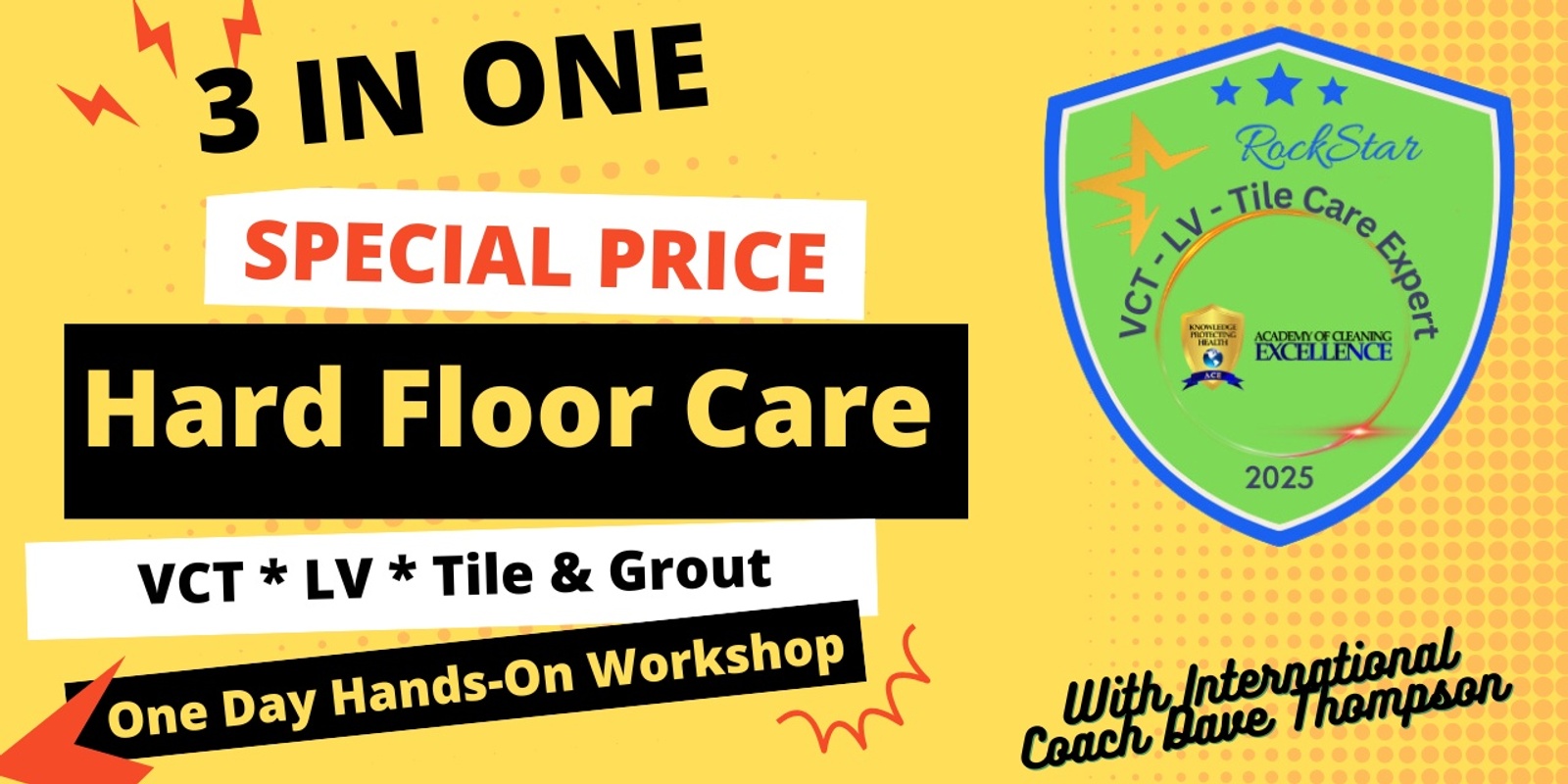 Banner image for Hard Floor Care Skills Training* VCT * LV * Tile/Grout - Orlando * 1/7/25