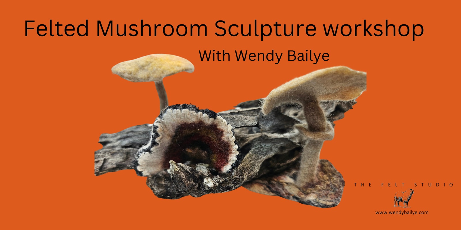 Banner image for Felt workshop - Felted mushroom sculpture 