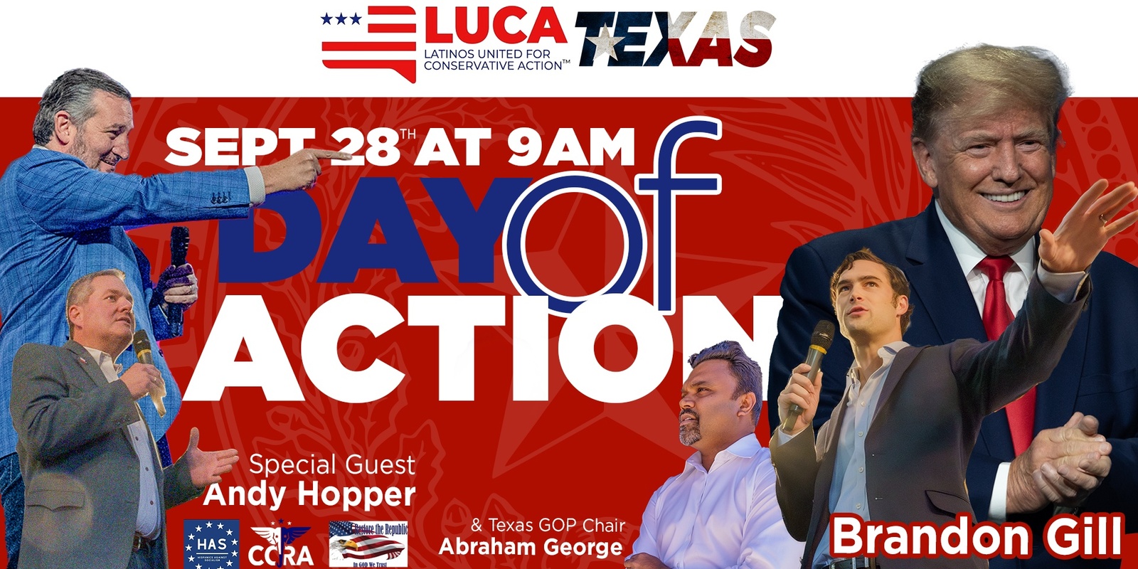 Banner image for DAY OF ACTION Trump/CRUZ/Brandon Gill