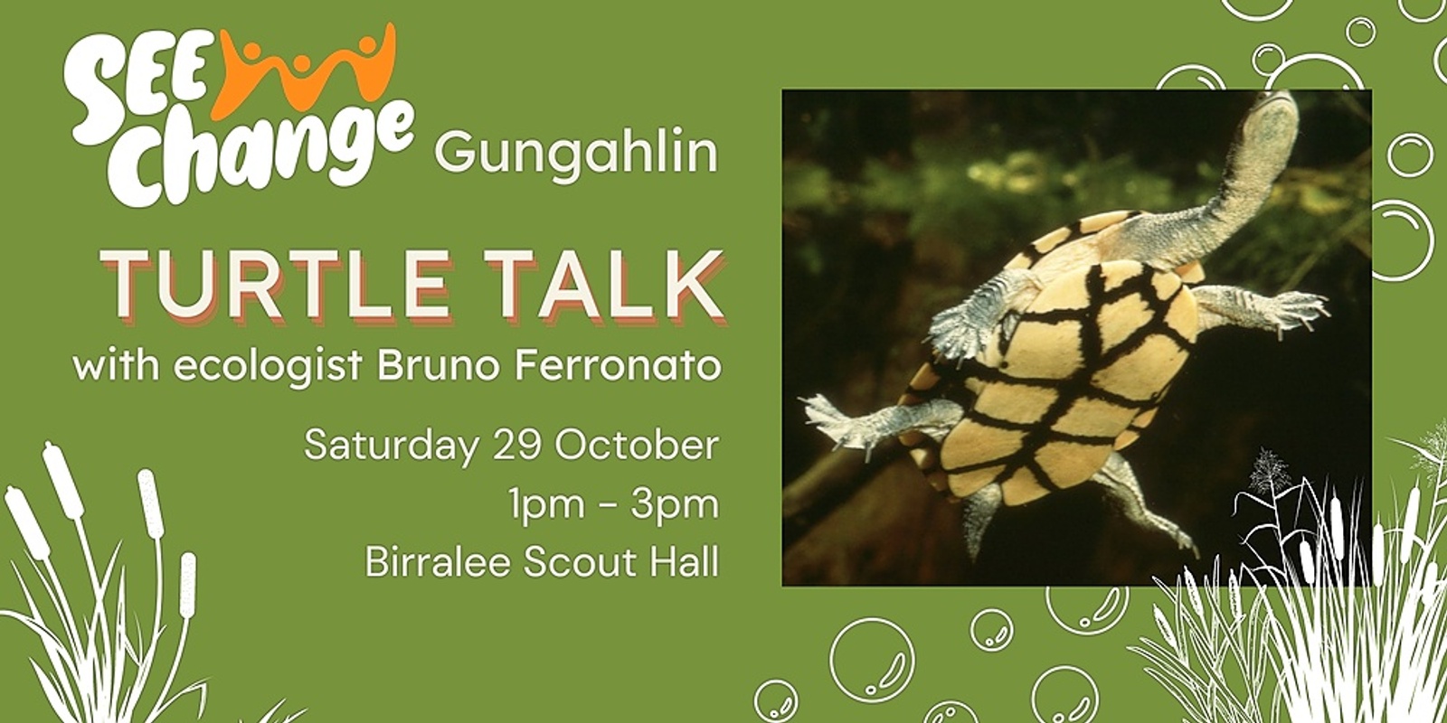 Banner image for SEE Change Gungahlin eastern long-necked turtle talk